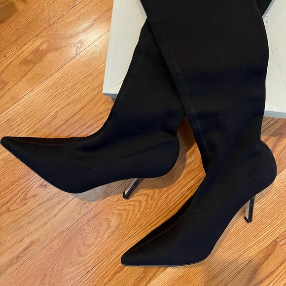 Black Stretch Tall Stretch Boot - Picture 1 of 10
